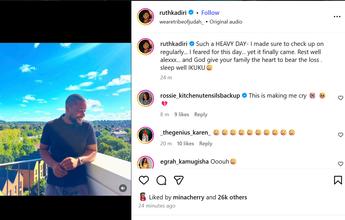 I feared for this day yet it finally came - Actress Ruth Kadiri reacts to Alex Ekubo
